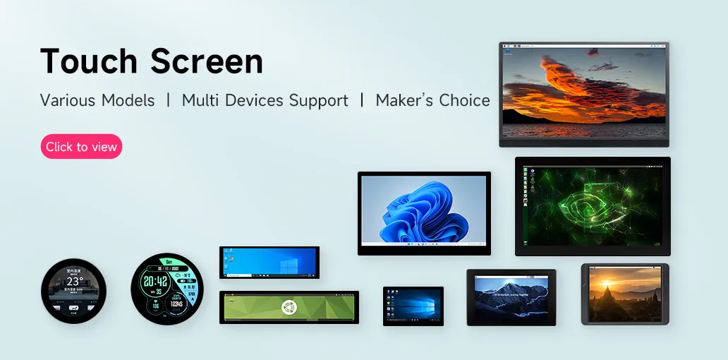 Waveshare Touch Screen Sortiment für verschiedene Geräte