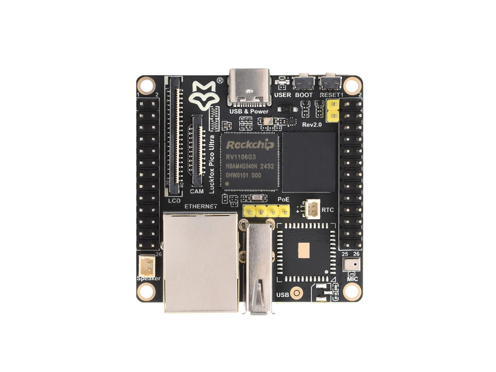 Luckfox Pico Ultra RV1106 Linux Micro-Entwicklungsboard, integriert ARM Cortex-A7/RISC-V MCU/NPU/ISP-Prozessoren